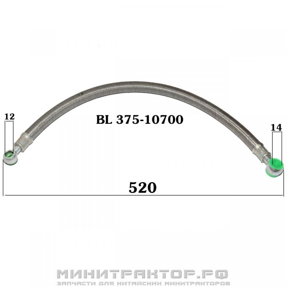 Топливопровод от помпы подкачки к фильтру КМ385BT/LL380BT